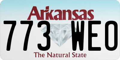 AR license plate 773WEO
