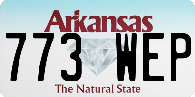AR license plate 773WEP