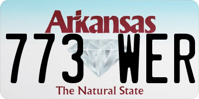 AR license plate 773WER