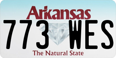 AR license plate 773WES