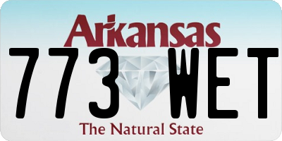 AR license plate 773WET