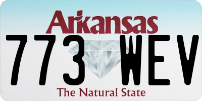AR license plate 773WEV