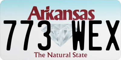 AR license plate 773WEX