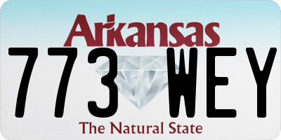 AR license plate 773WEY