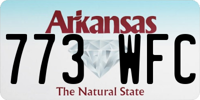 AR license plate 773WFC