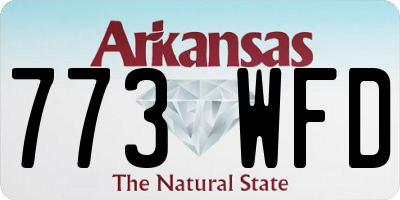 AR license plate 773WFD