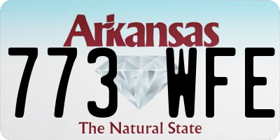 AR license plate 773WFE