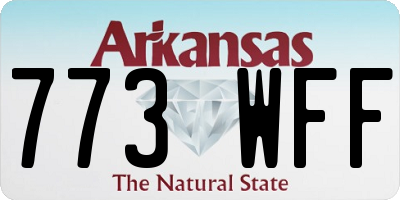 AR license plate 773WFF