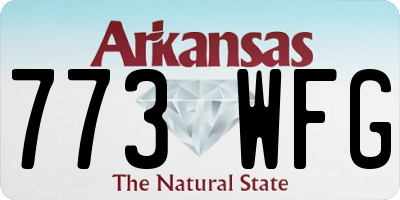 AR license plate 773WFG