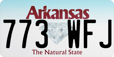 AR license plate 773WFJ