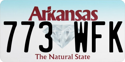 AR license plate 773WFK