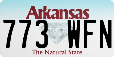AR license plate 773WFN