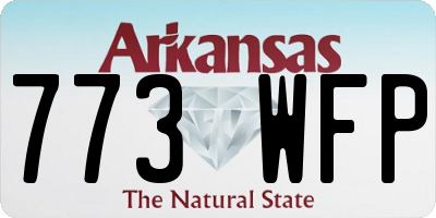 AR license plate 773WFP