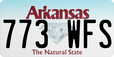 AR license plate 773WFS