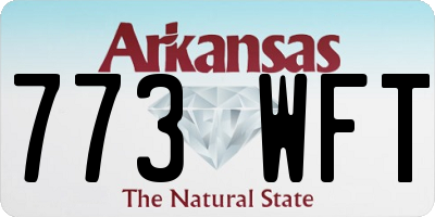 AR license plate 773WFT