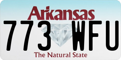 AR license plate 773WFU