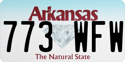 AR license plate 773WFW