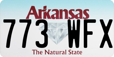 AR license plate 773WFX