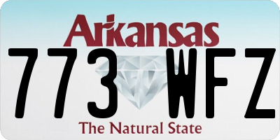 AR license plate 773WFZ