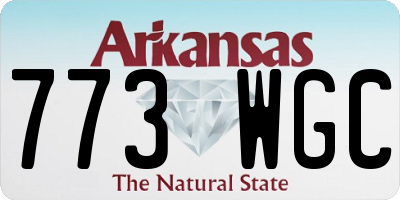 AR license plate 773WGC