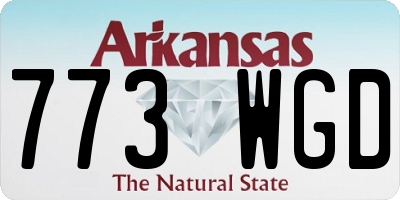 AR license plate 773WGD