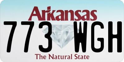 AR license plate 773WGH
