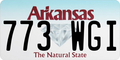 AR license plate 773WGI