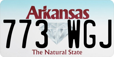 AR license plate 773WGJ
