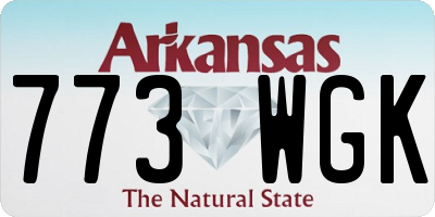 AR license plate 773WGK