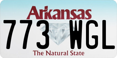 AR license plate 773WGL