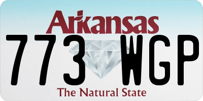 AR license plate 773WGP