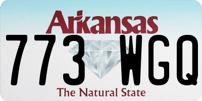 AR license plate 773WGQ