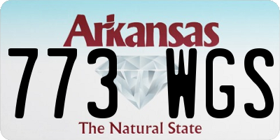 AR license plate 773WGS