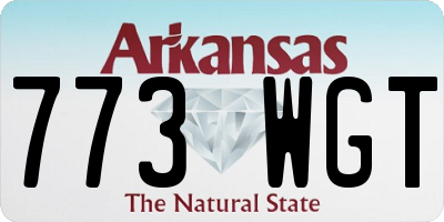 AR license plate 773WGT
