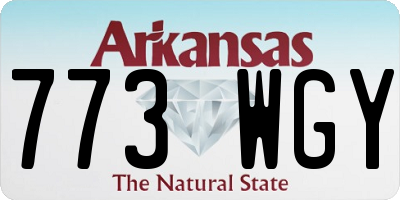 AR license plate 773WGY