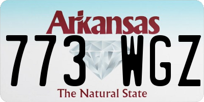 AR license plate 773WGZ