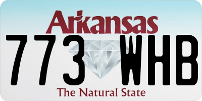 AR license plate 773WHB