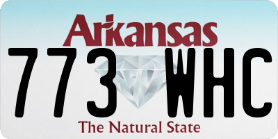 AR license plate 773WHC