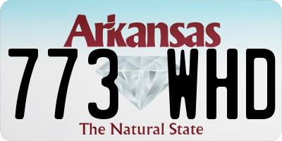 AR license plate 773WHD