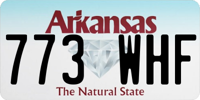 AR license plate 773WHF