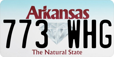AR license plate 773WHG