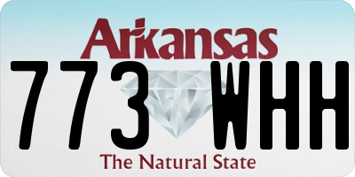 AR license plate 773WHH