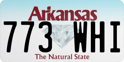 AR license plate 773WHI