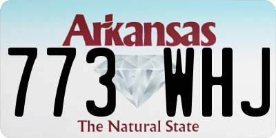 AR license plate 773WHJ