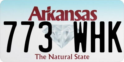 AR license plate 773WHK