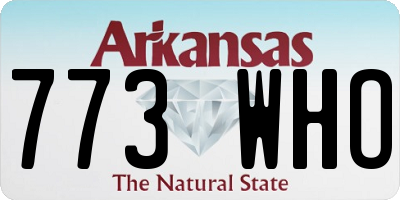AR license plate 773WHO