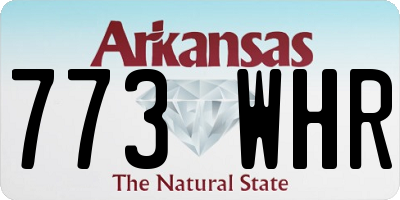 AR license plate 773WHR
