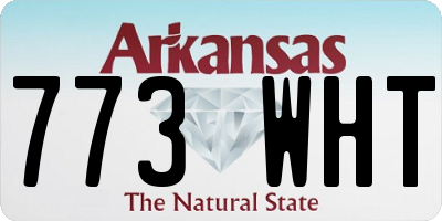 AR license plate 773WHT