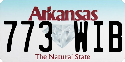 AR license plate 773WIB