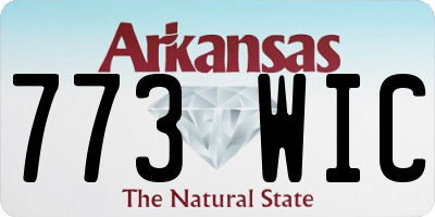 AR license plate 773WIC